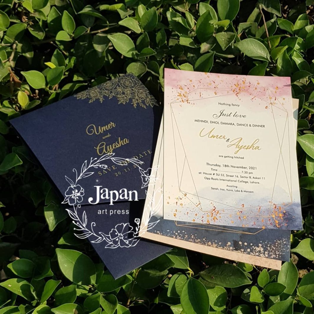 Elegant Scroll Invitation Card - Japan Art Press