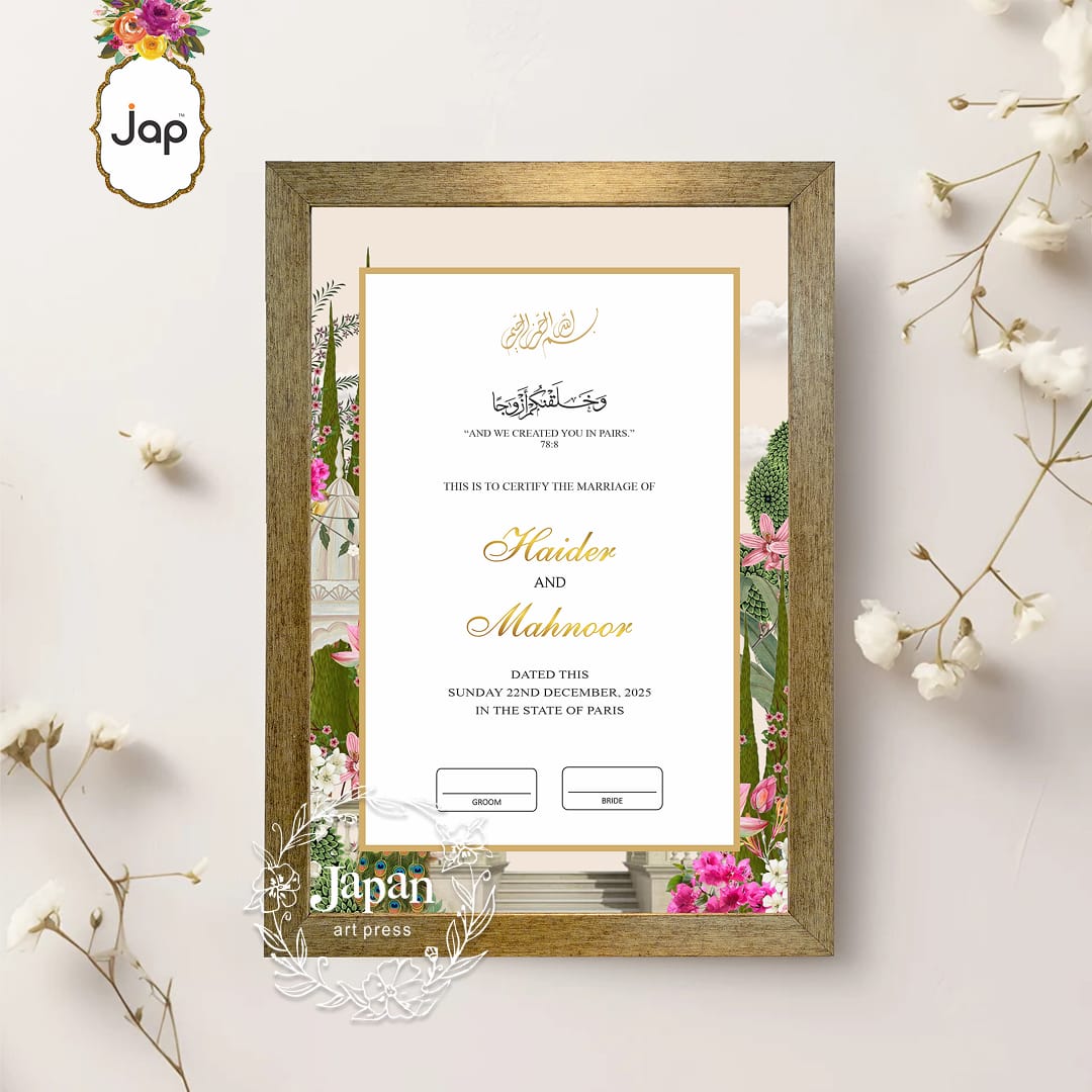 Mughal Garden Nikah Nama