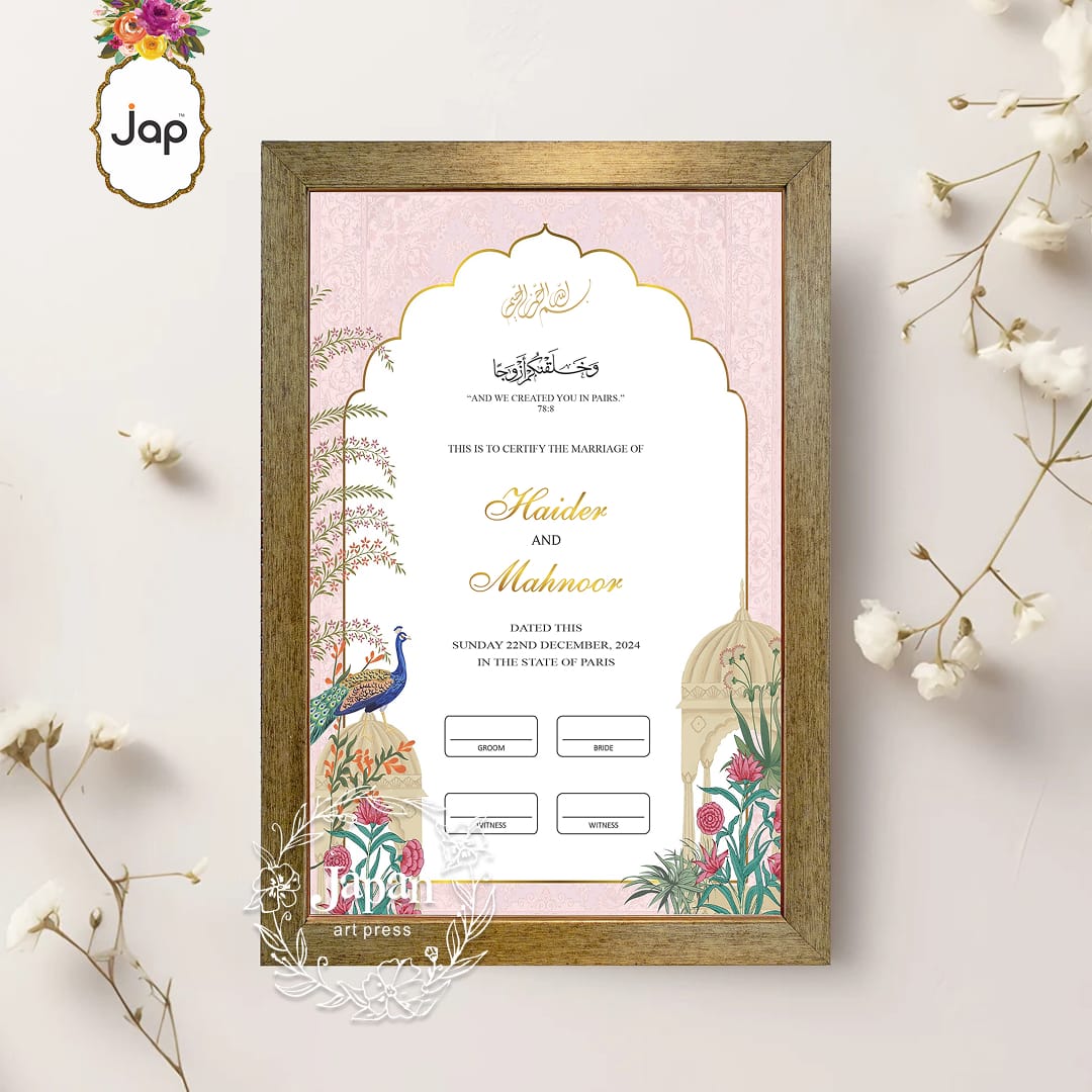Peacock Heritage Nikah Nama