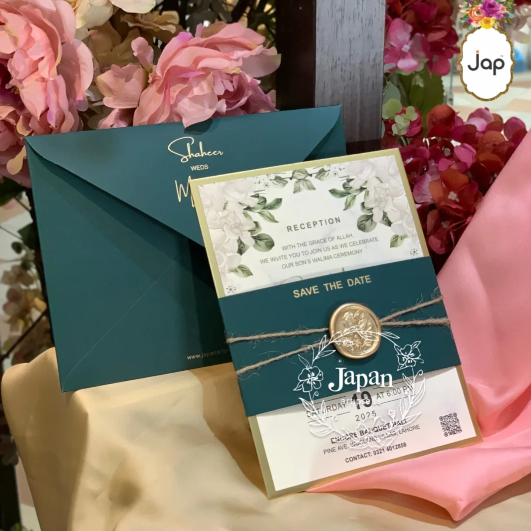 Emerald Green Wax Seal Invite