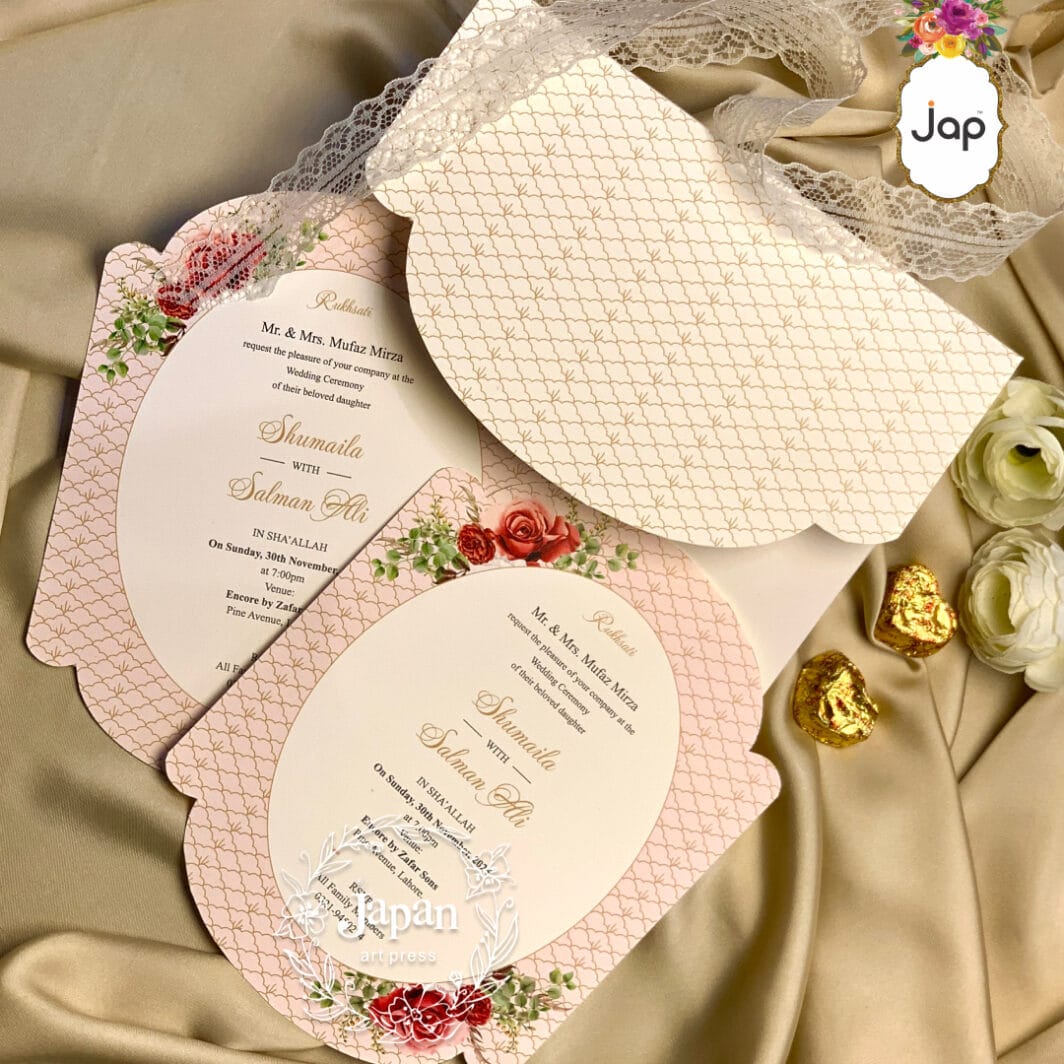 Rose Pastel Pocket Invite-Soft Romance in Modern Pastels