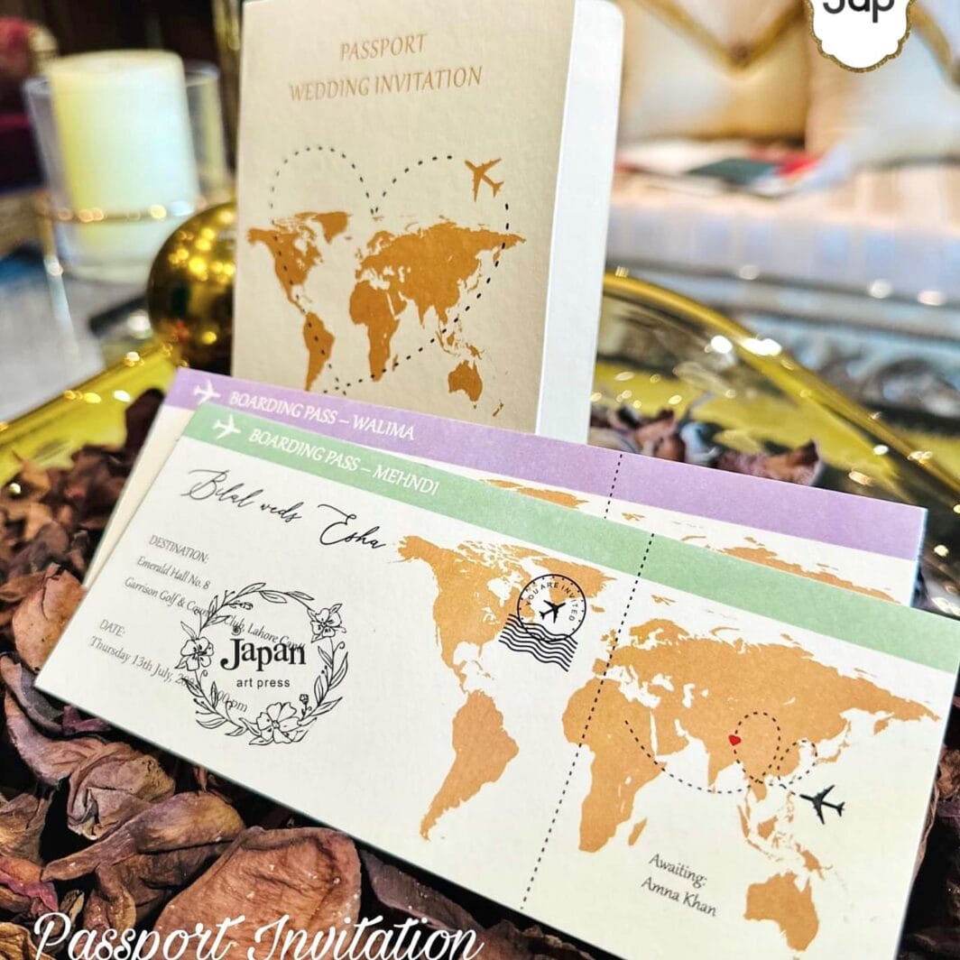 World Map Passport Invite