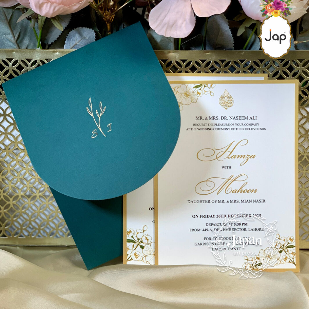 Emerald Crest Pocket Invitation