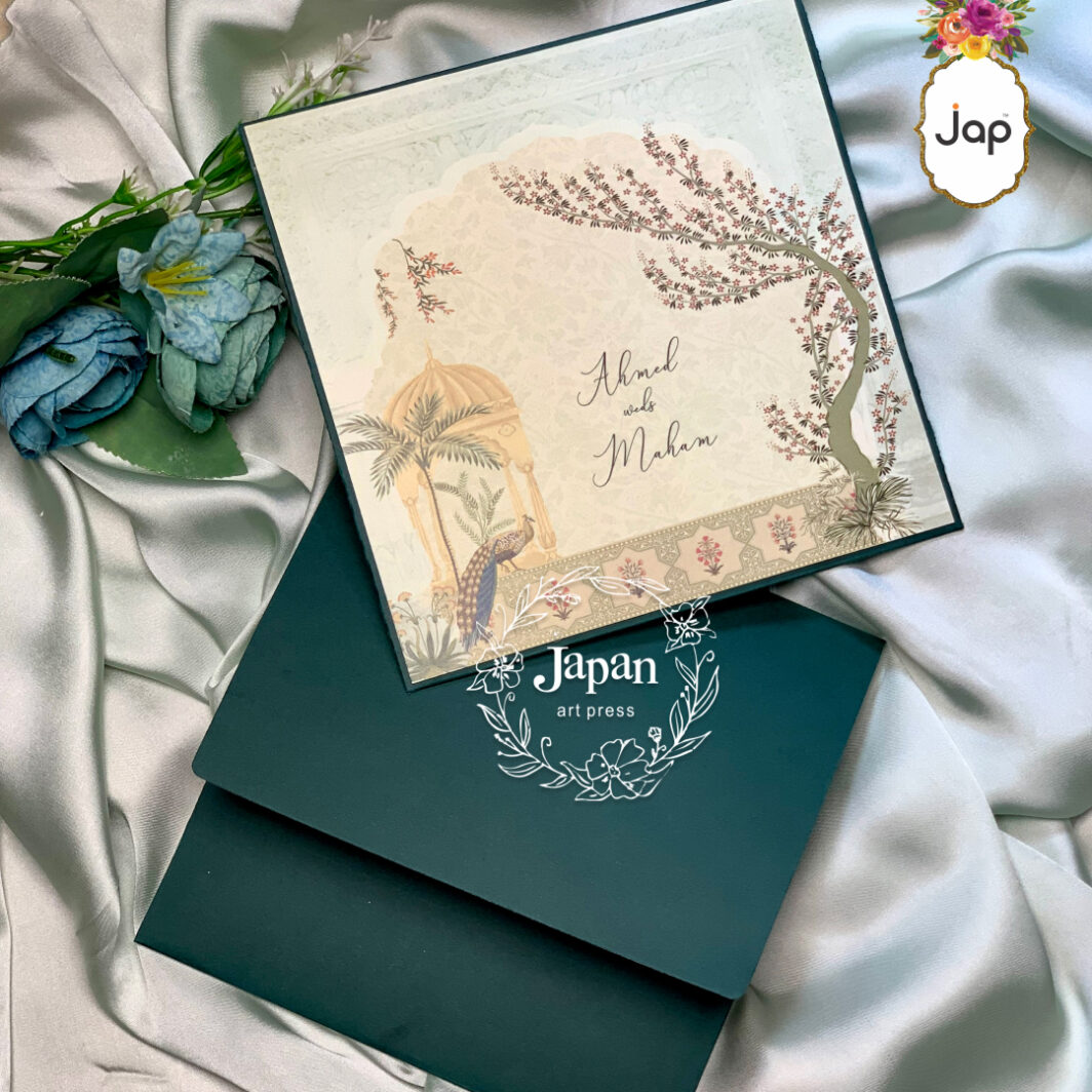 Rustic Floral Square Invitation