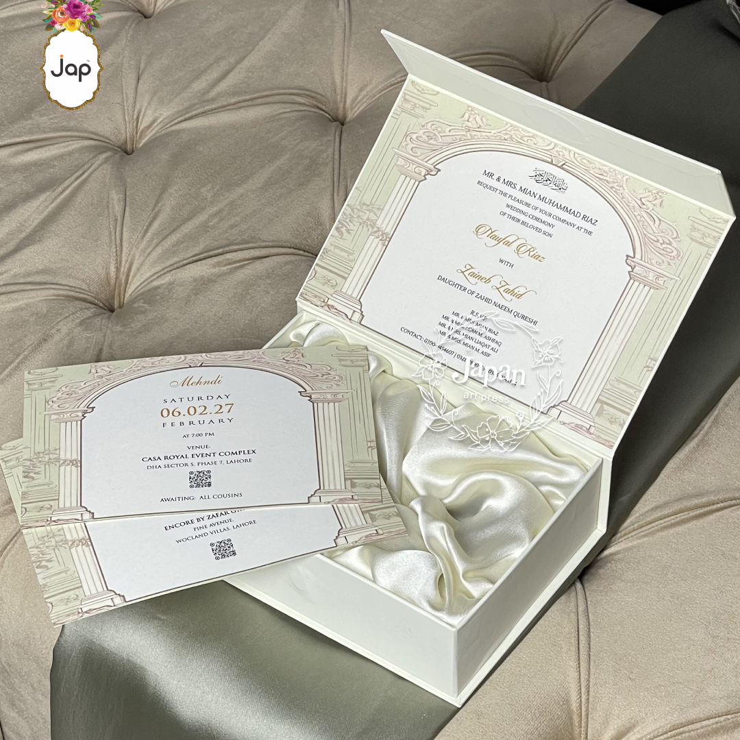 Sage Green Heritage Floral Wedding Box - Image 2